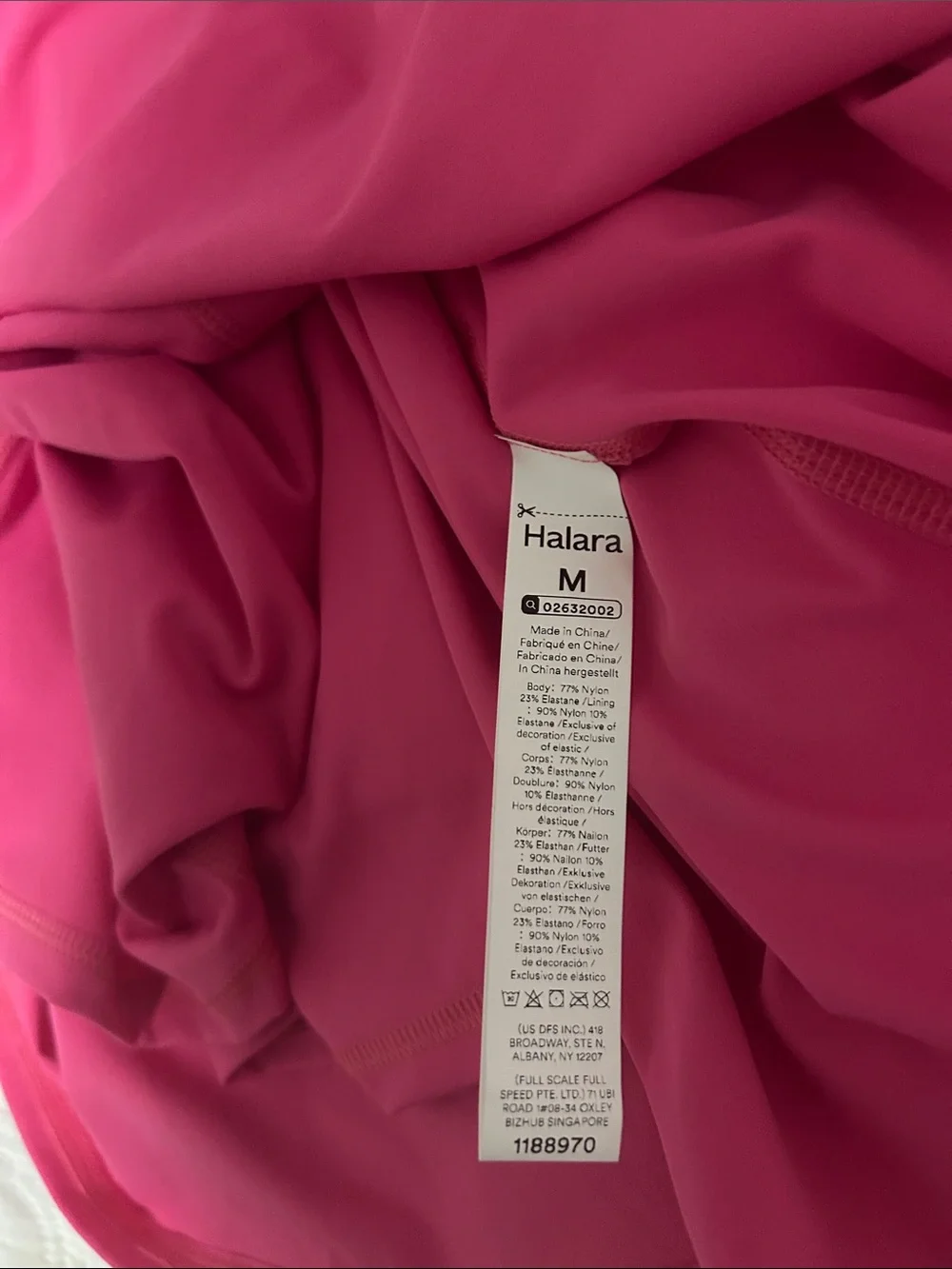 HALARA Hot Pink with Removable Bra Pads Easy Peezy Active NWT Size Medium